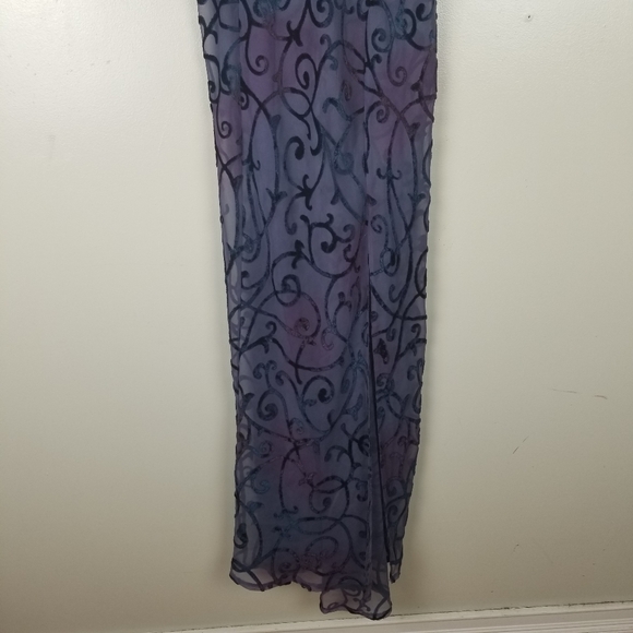 VINTAGE VICTORIA’S SECRET Ombré Y2K Mesh See Through Slip Dress Lingerie Velvet - Picture 7 of 13